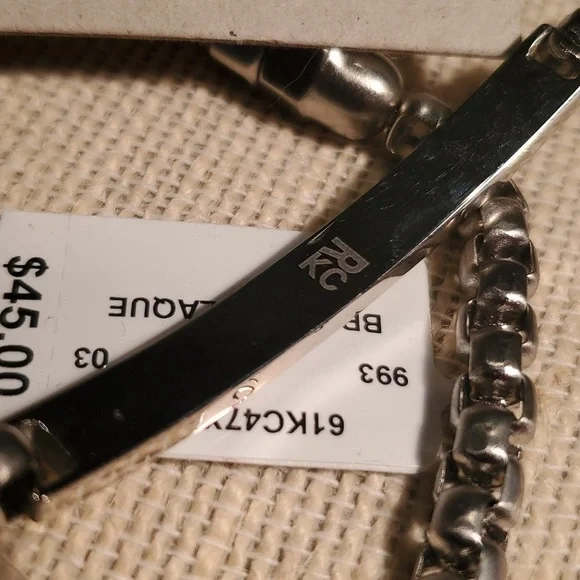 🧿SILVER TONE CHAIN LINK BRACELET - Picture 8 of 11